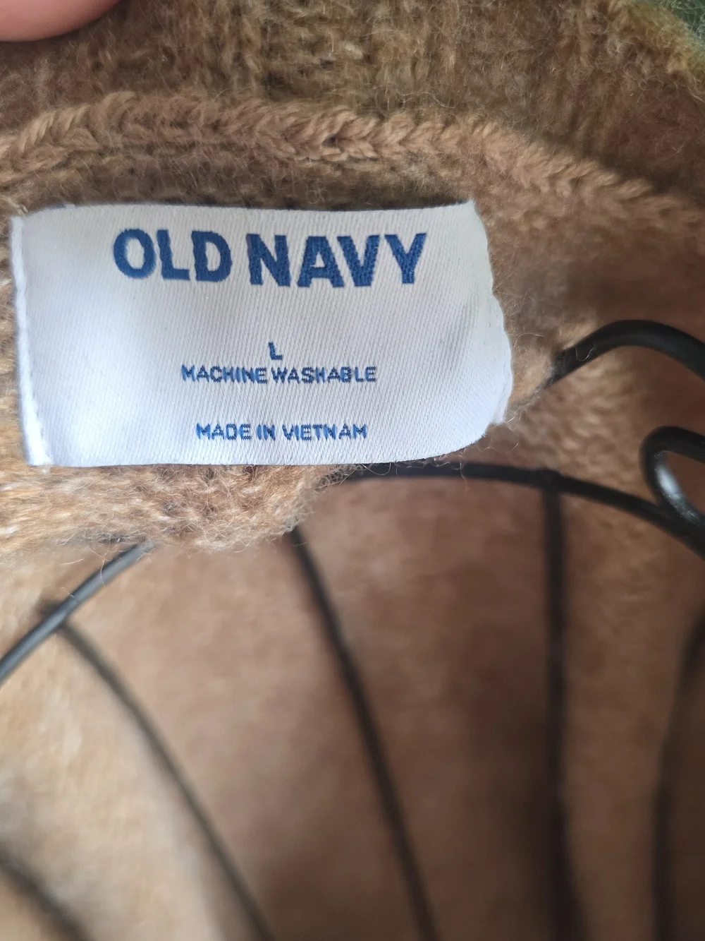 Old Navy Brown Wool Blend Horse Intarsia V-Neck Cardigan Sweater Western Size L